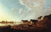 CUYP, Aelbert River Scene with Milking Woman sdf oil painting on canvas